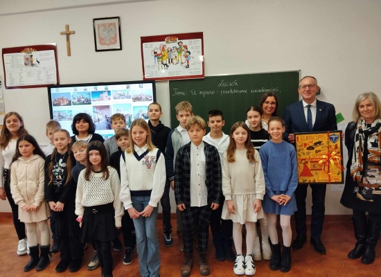 Wizyta Pana Prezydenta Miasta Leszna w naszej szkole 